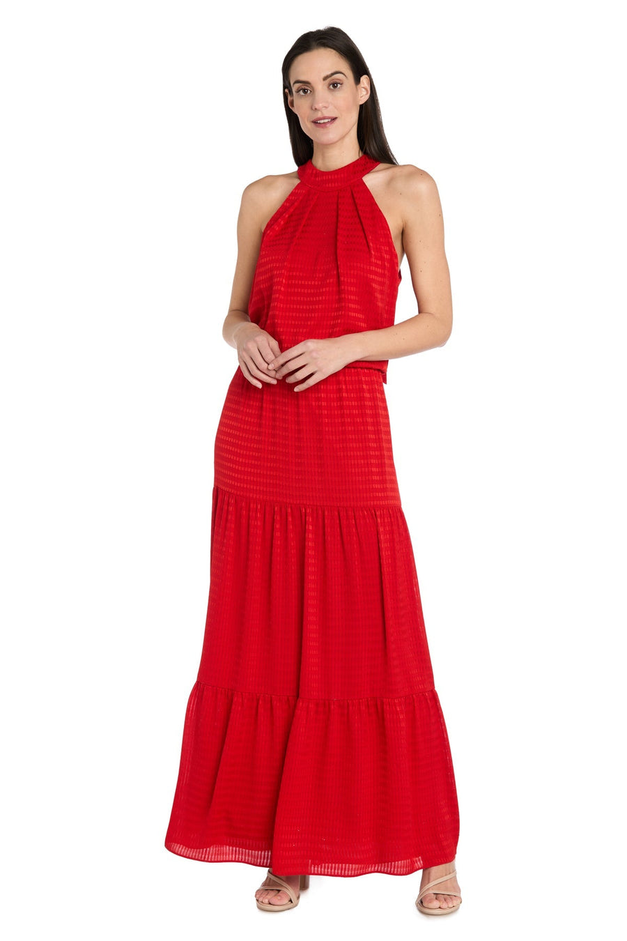 Formal Dresses Long Formal Tiered Maxi Dress Scarlet
