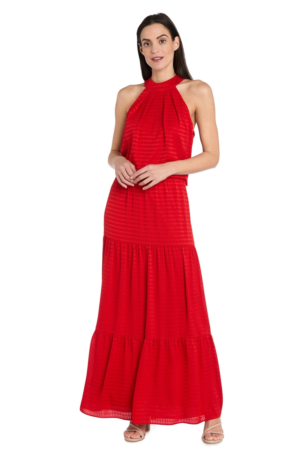 Formal Dresses Long Formal Tiered Maxi Dress Scarlet