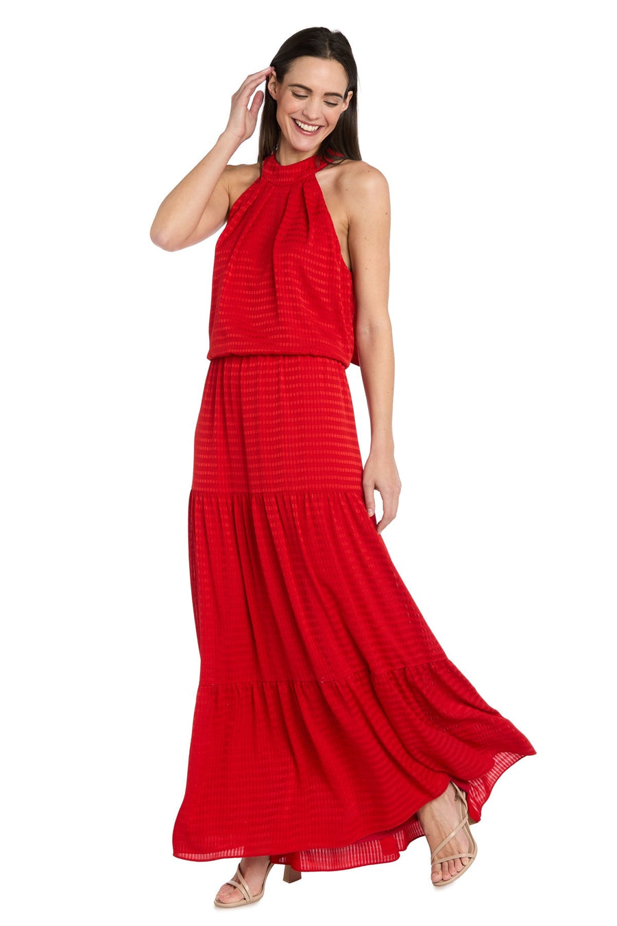 Formal Dresses Long Formal Tiered Maxi Dress Scarlet