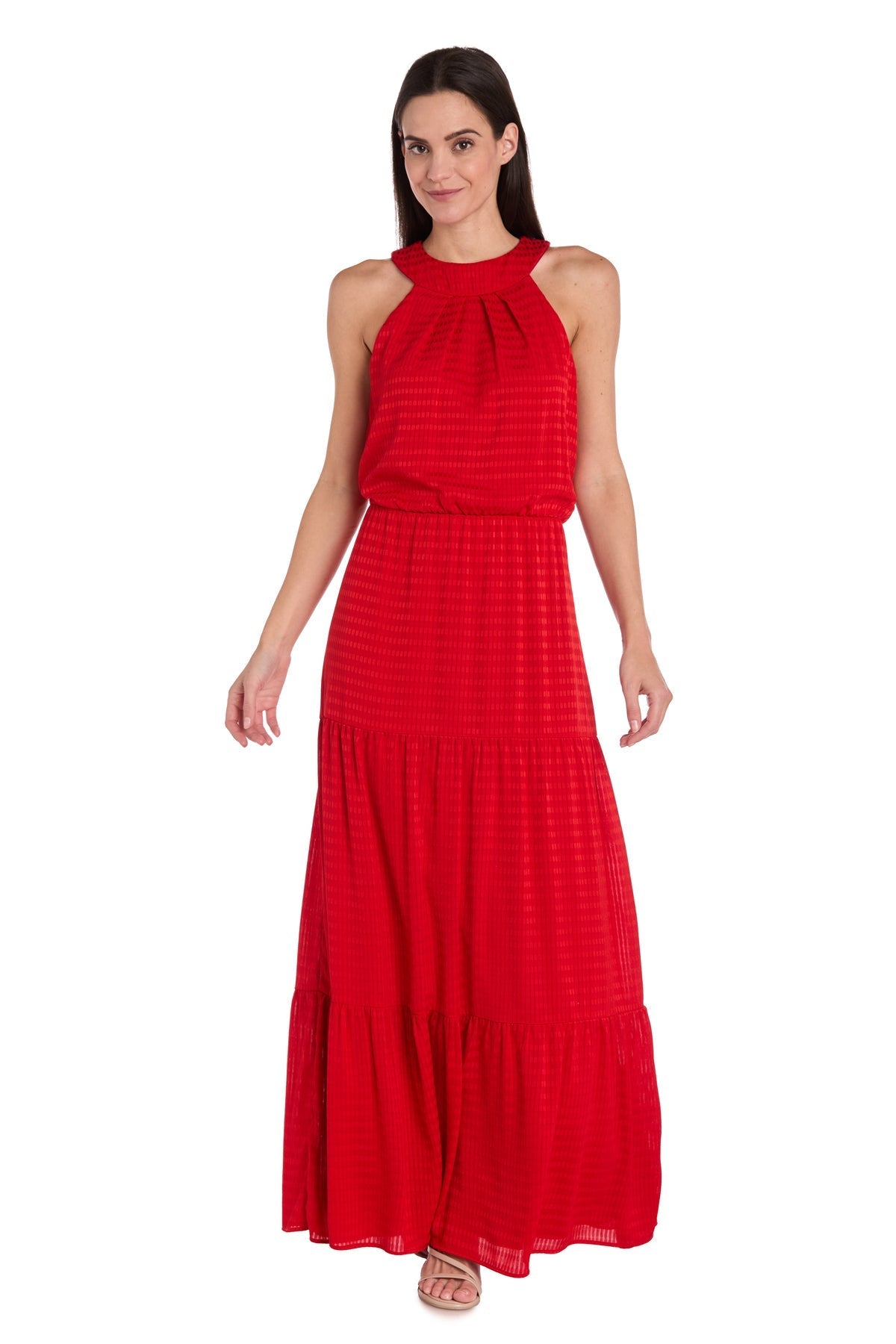 Formal Dresses Long Formal Tiered Maxi Dress Scarlet