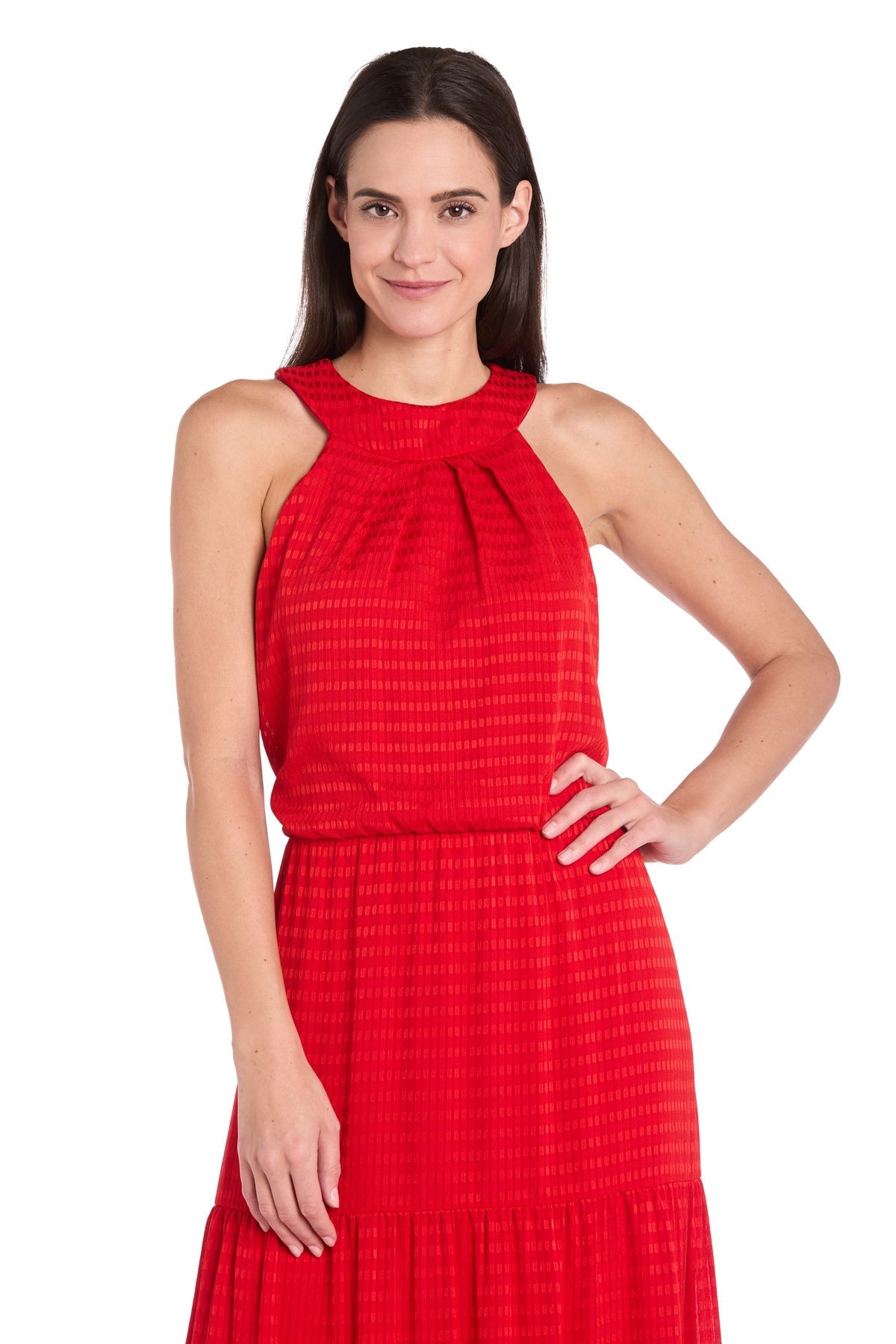 Formal Dresses Long Formal Tiered Maxi Dress Scarlet