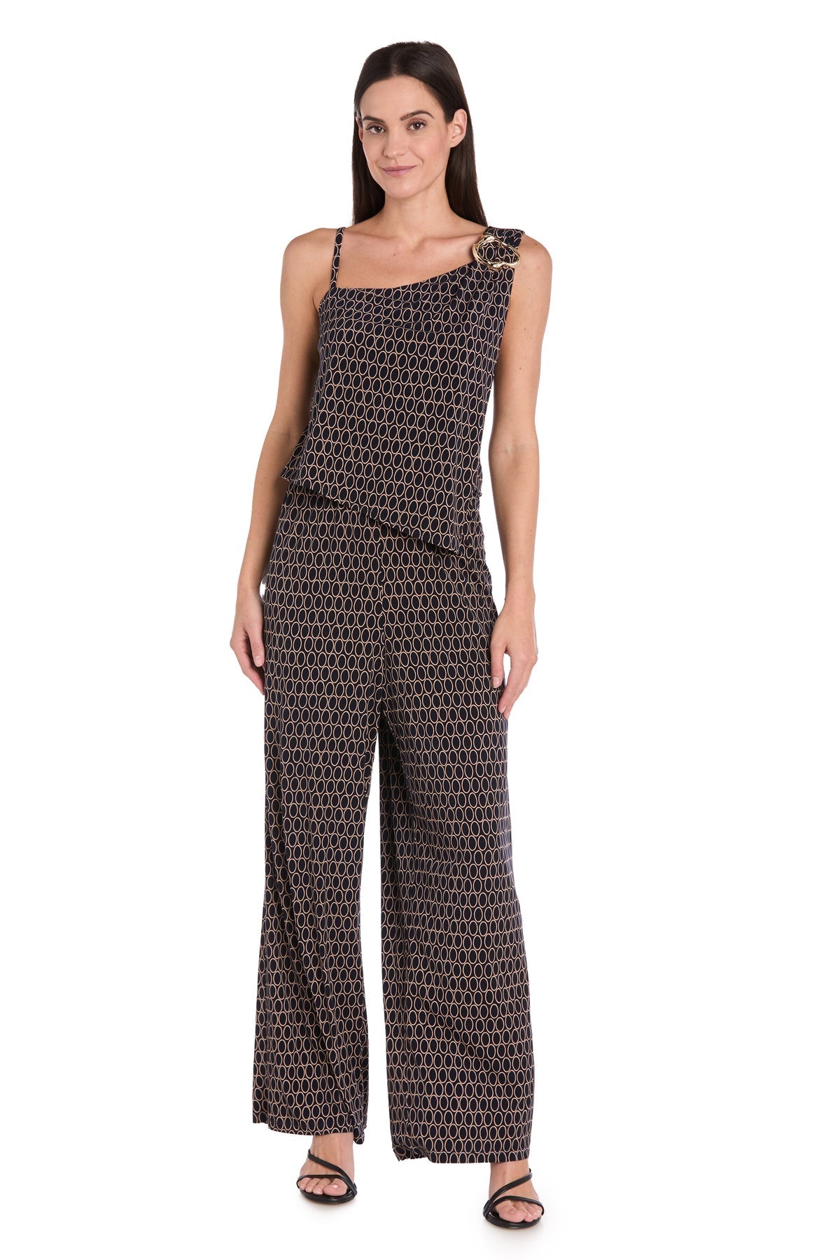 Jumpsuit Printed Long Formal Jumpsuit Navy