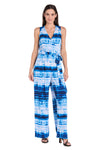 Jumpsuit Printed Long Formal Jumpsuit Blue