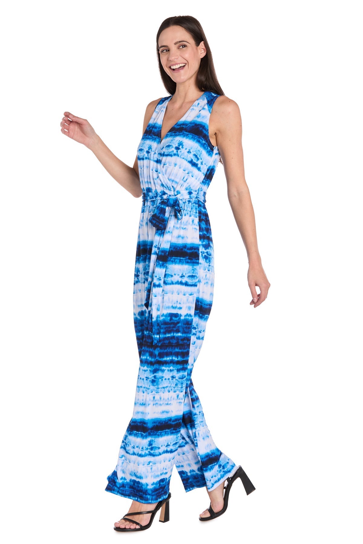 Jumpsuit Printed Long Formal Jumpsuit Blue
