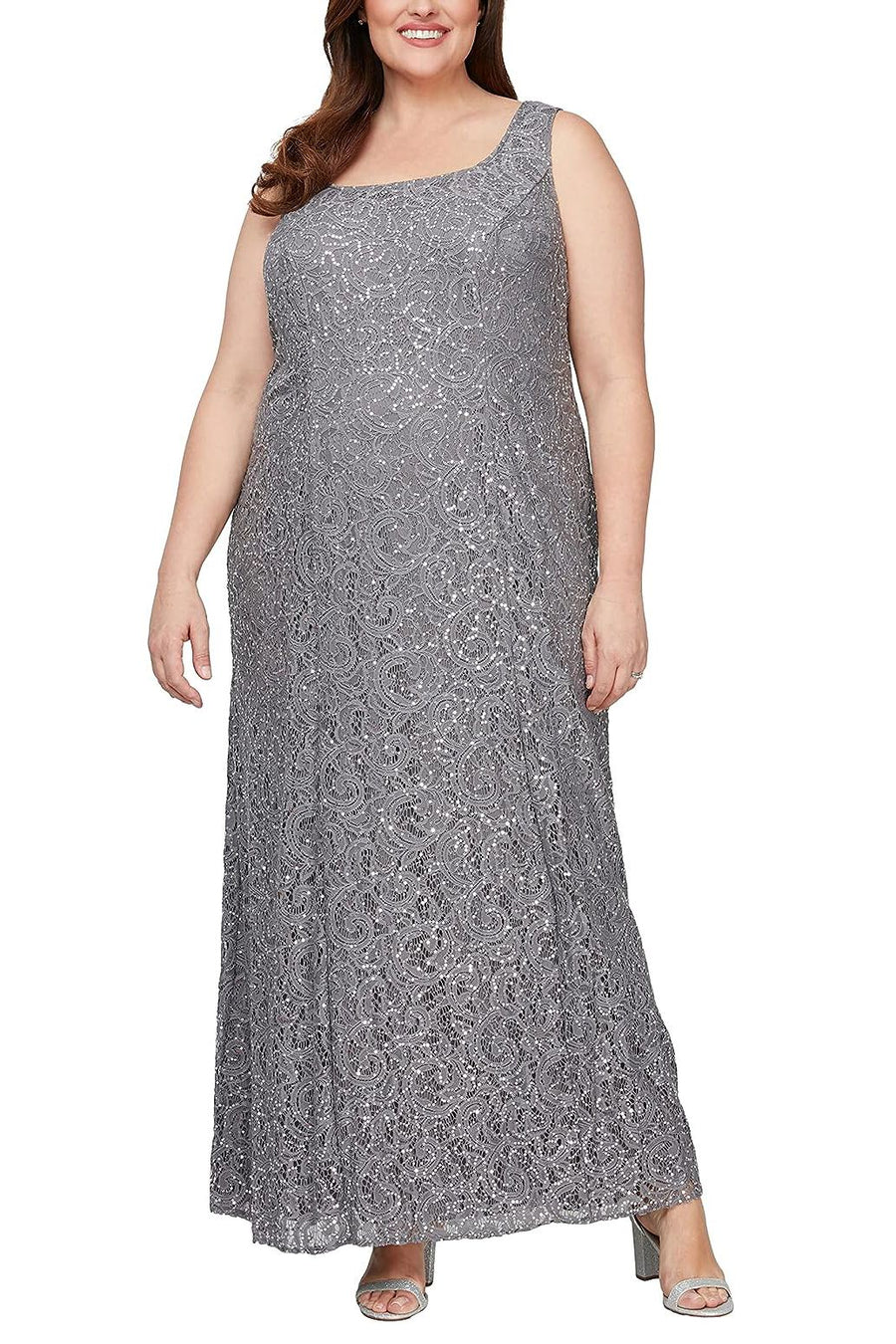 فستان رسمي طويل بقصة A من Alex Evenings 4122012