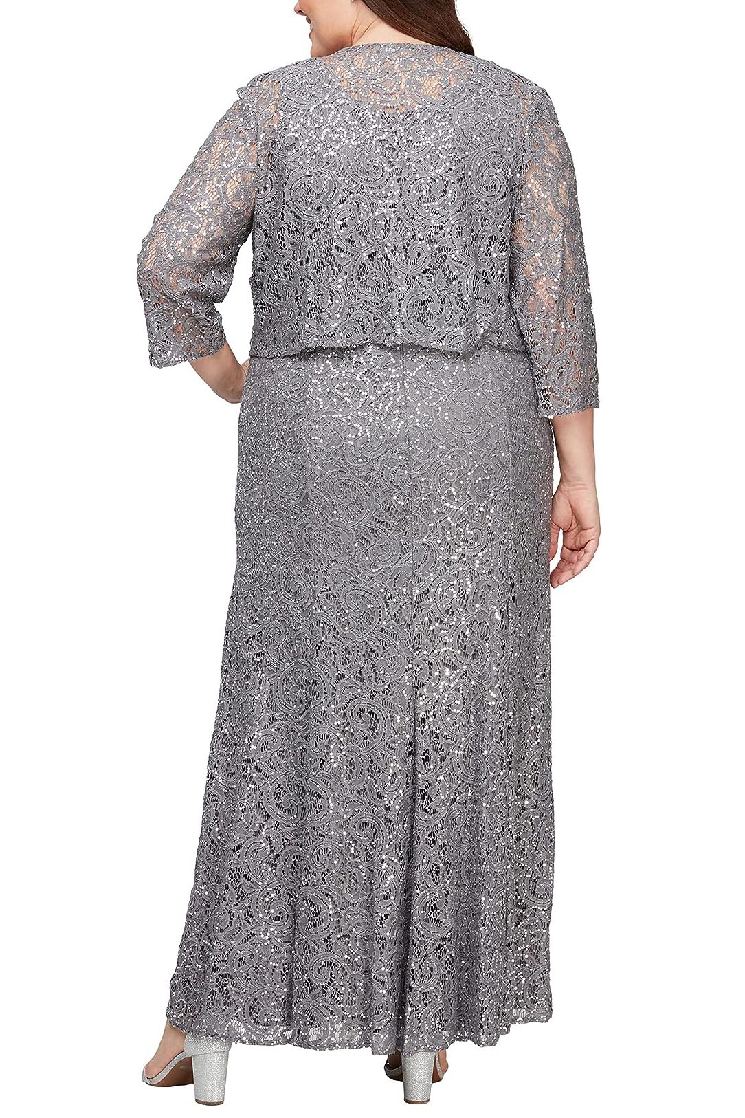 فستان رسمي طويل بقصة A من Alex Evenings 4122012