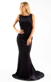 Prom DressesProm Fitted Long Metallic Formal Dress Black