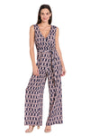 Jumpsuit Long Formal Printed Jumpsuit Navy/Tan