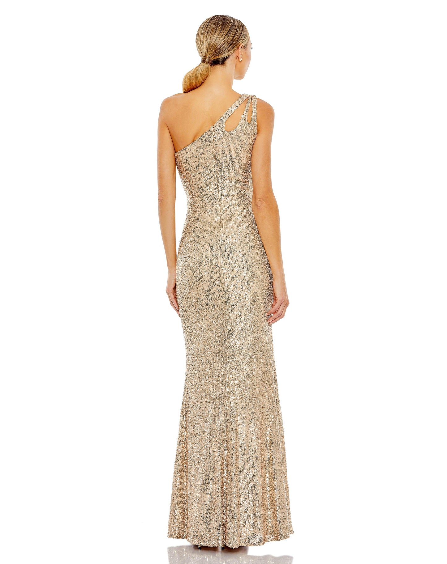 Mac Duggal 42029 Long One Shoulder Fitted Prom Gown