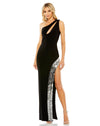 Prom Dresses Long One Shoulder Fitted Prom Gown Black