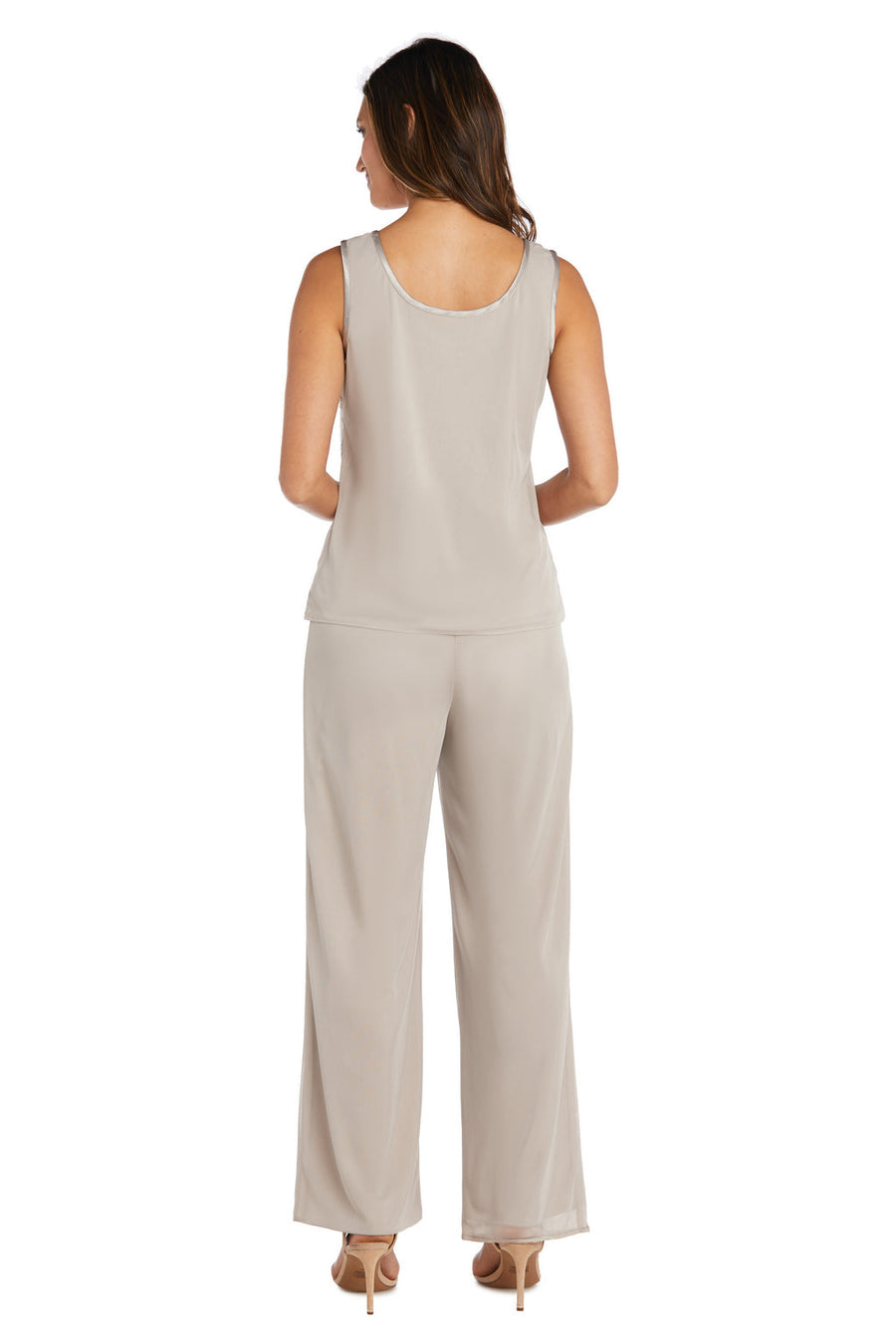 Pant Suit Three Piece Sequin Pant Suit Jacket Set Champagne