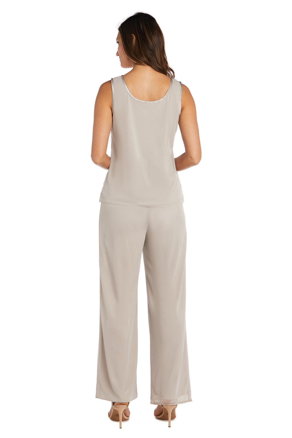 Pant Suit Three Piece Sequin Pant Suit Jacket Set Champagne