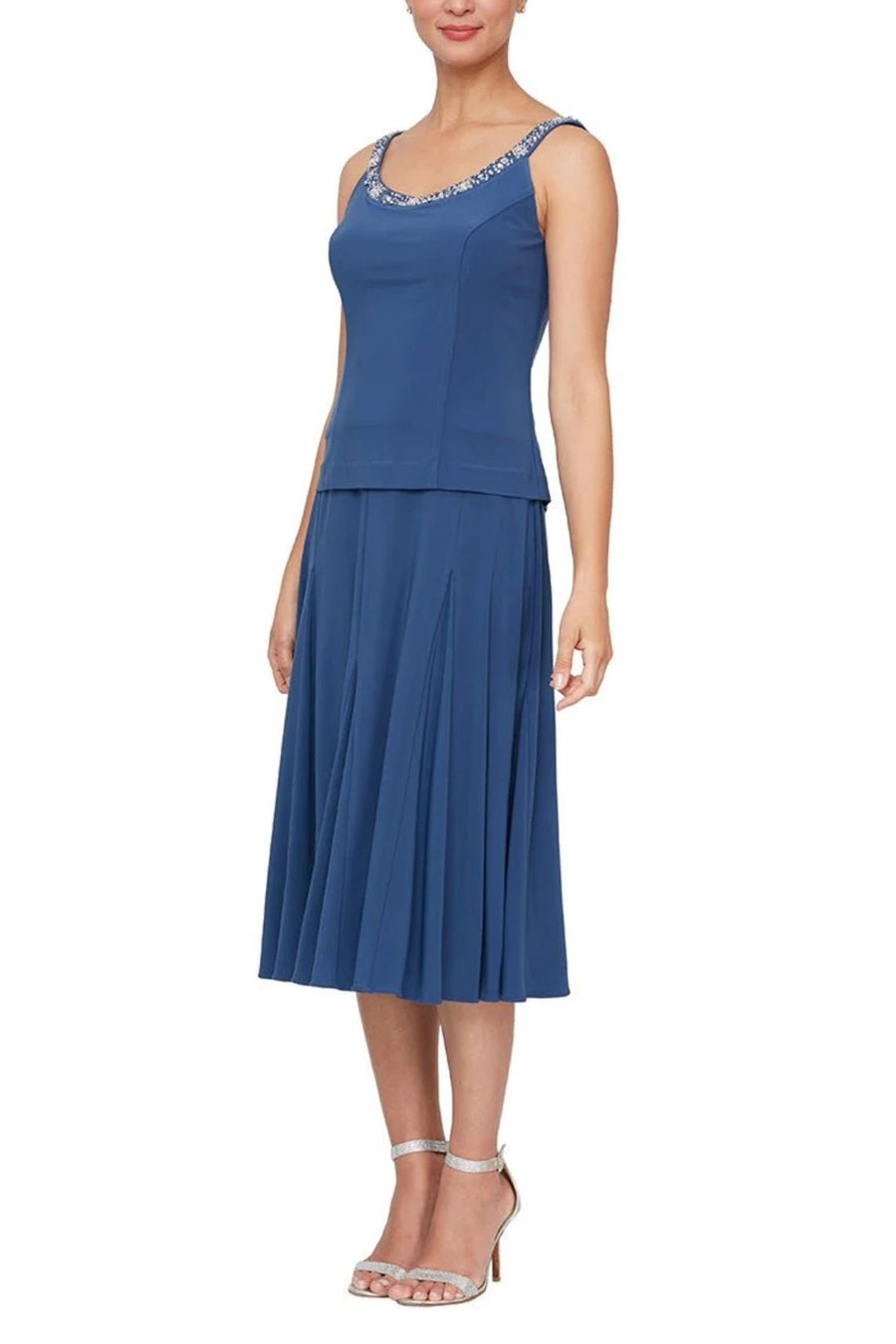 فستان رسمي من Alex Evenings 435372 بجاكيت بطول الشاي