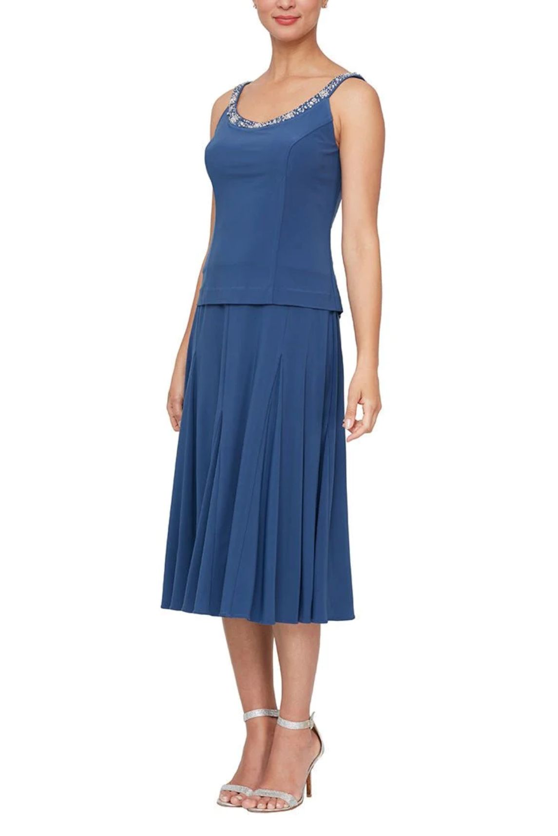 فستان رسمي من Alex Evenings 435372 بجاكيت بطول الشاي