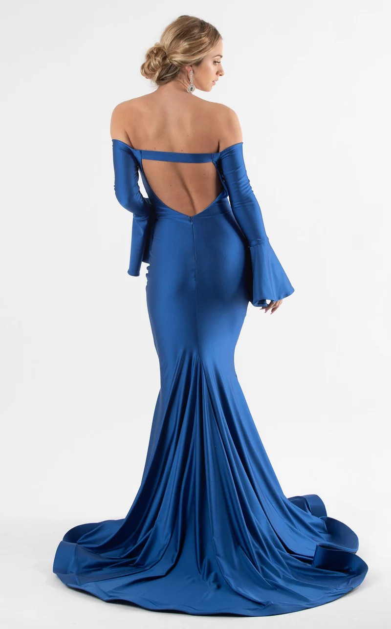 Formal Dresses Evening Long Formal Fitted Dress Royal