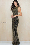 Prom Dresses Prom Long Sequin Formal Beaded Dress Black/Gold