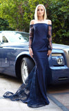 Formal Dresses Long Formal Lace Evening Dress Navy