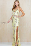 Prom Dresses Fitted Prom Long Floral Sequin Formal Dress Banana/Multi