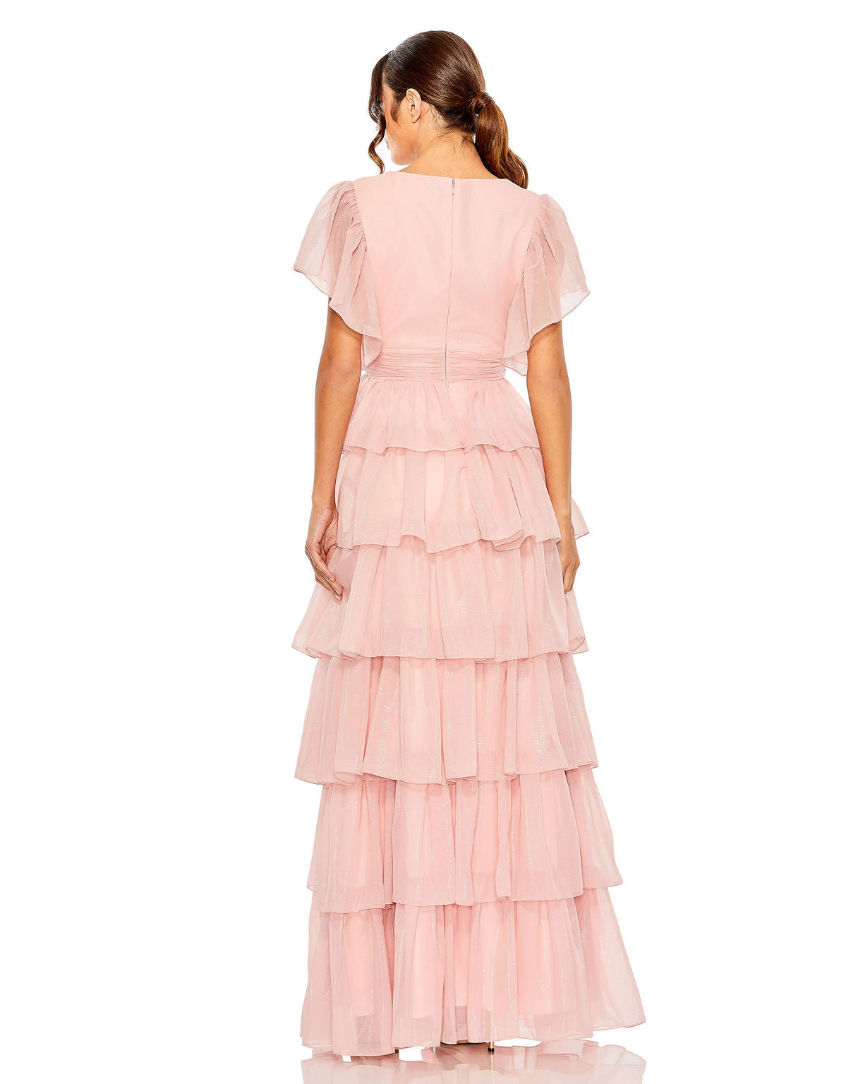 Formal Dresses Long Ruffle Tiered Formal Prom Dress Petal Pink