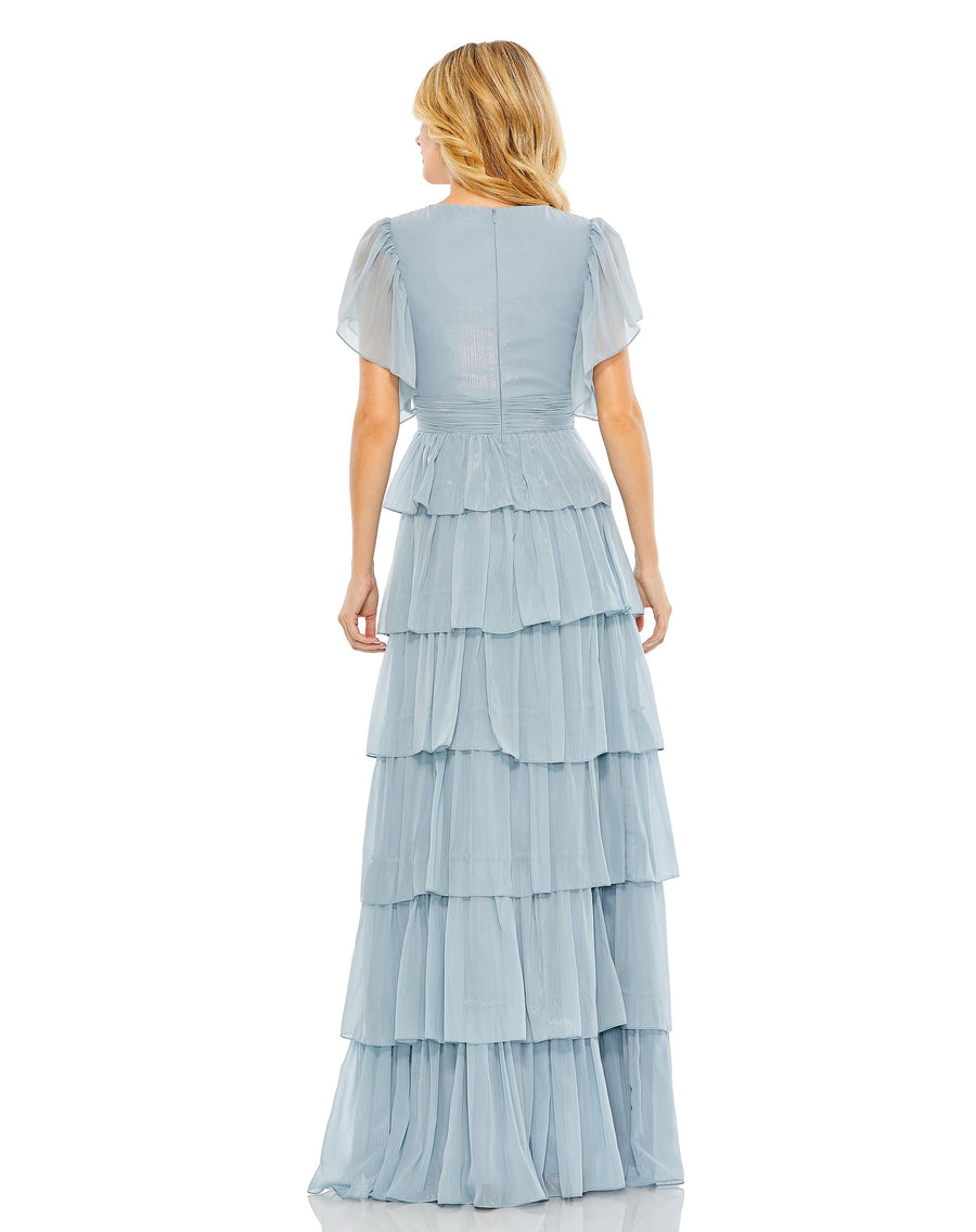 Formal Dresses Long Ruffle Tiered Formal Prom Dress Slate Blue