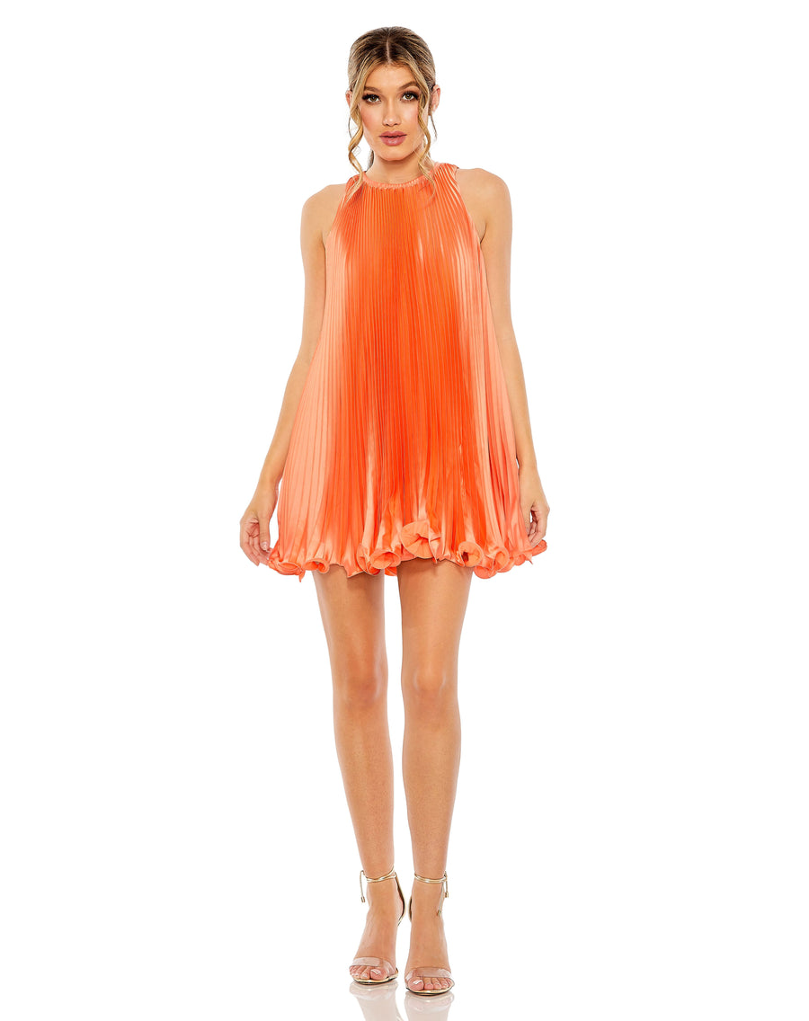 فستان كوكتيل قصير من ماك دوجال 49636 بتصميم A-line مطوي