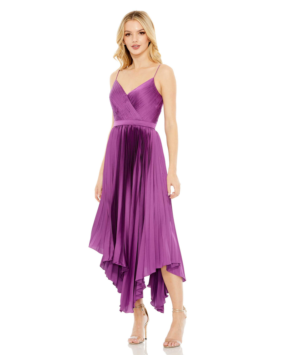 Cocktail Dresses Short Pleated Cocktail Midi Dress Amethyst