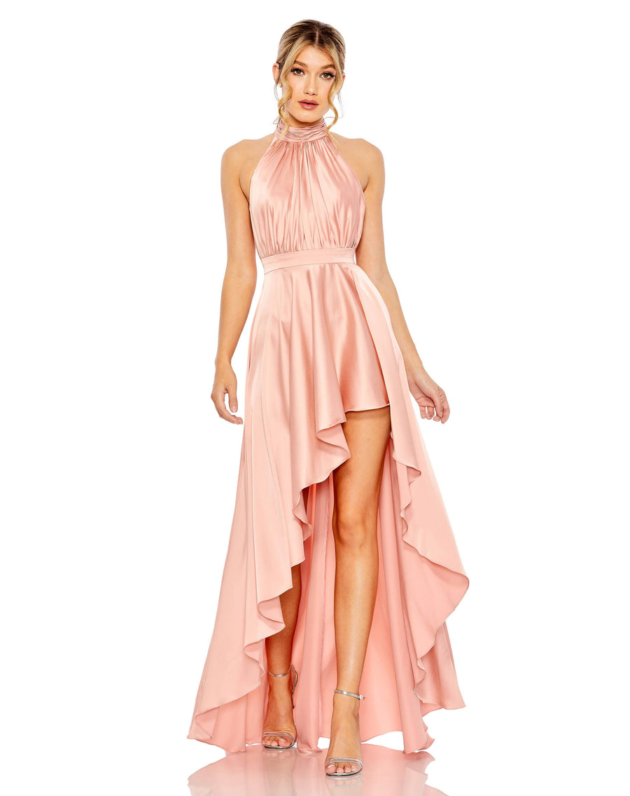 Prom Dresses Prom High Low Halter Dress Rose