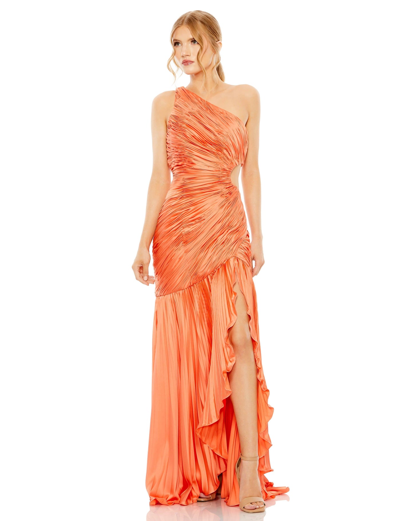 Prom Dresses Prom One Shoulder Long Dress Coral