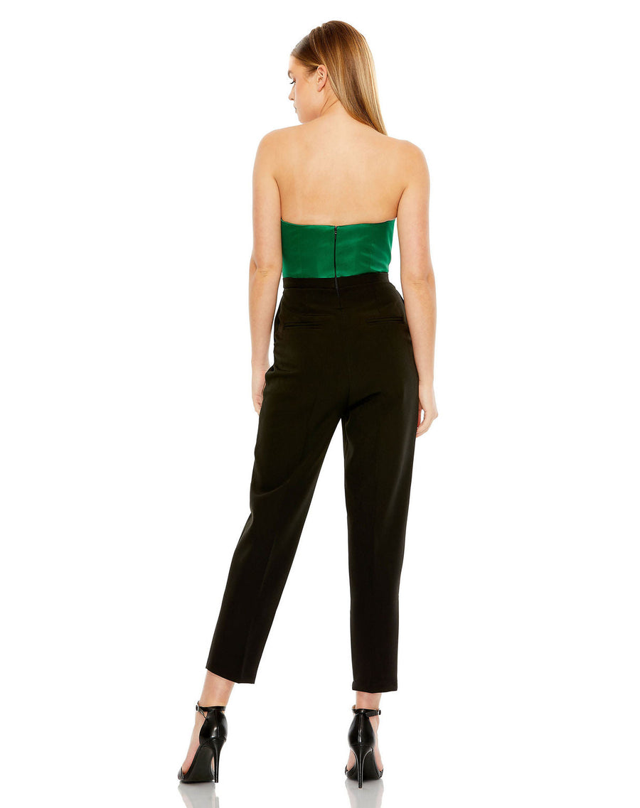 Jumpsuit Long Oversized Bow Formal Jumpsuit Emerald