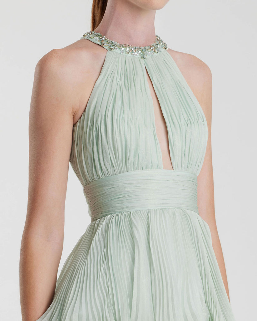 Prom Dresses Long Beaded Formal Tiered Prom Dress Mint