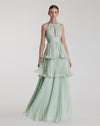 Prom Dresses Long Beaded Formal Tiered Prom Dress Mint