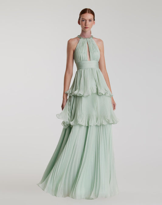 Prom Dresses Long Beaded Formal Tiered Prom Dress Mint