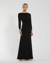 Formal Dresses Long Sleeve Formal Prom Beaded Dress Black