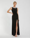 Prom Dresses Long Slit Prom Fitted Formal Dress Black