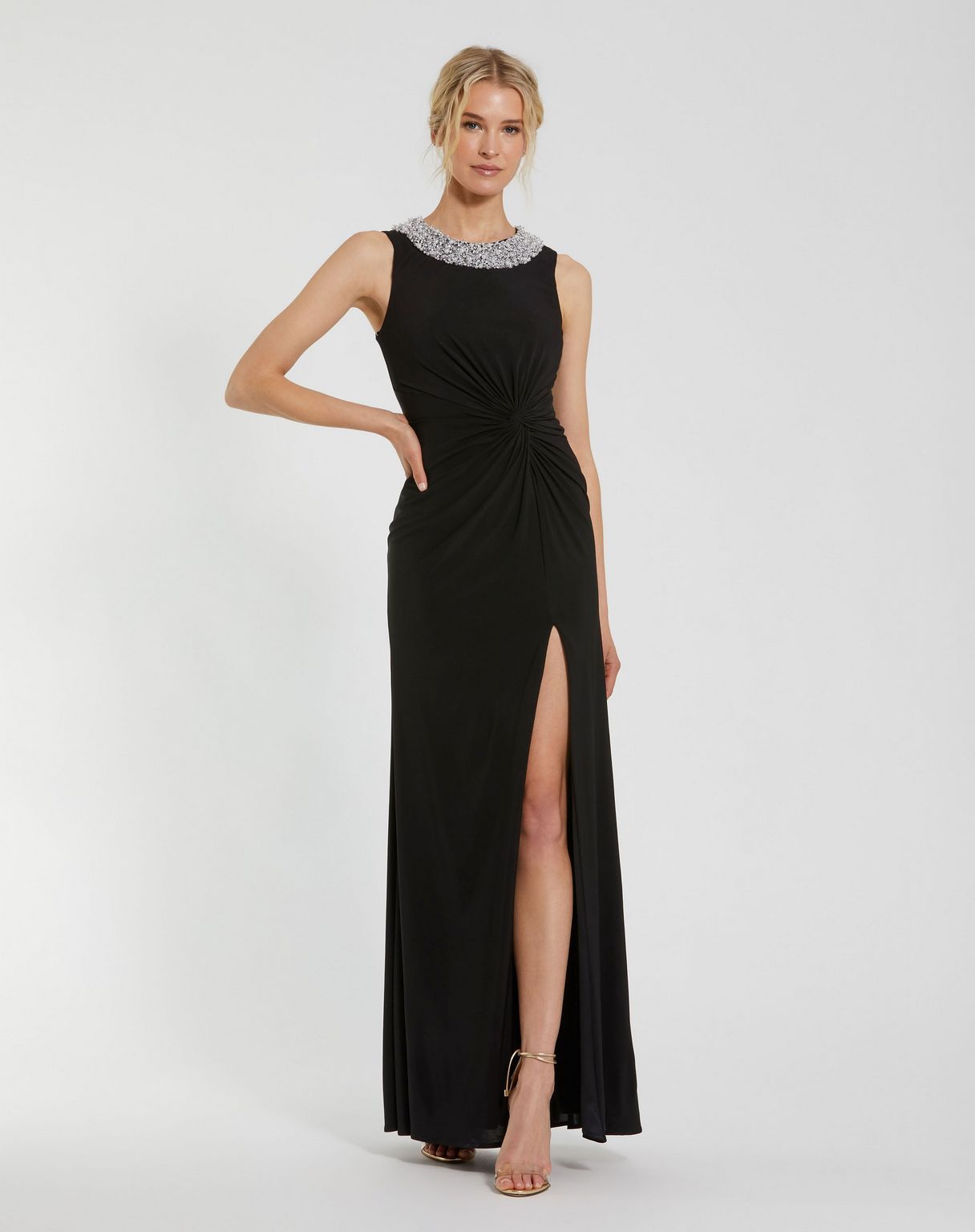 Prom Dresses Long Slit Prom Fitted Formal Dress Black