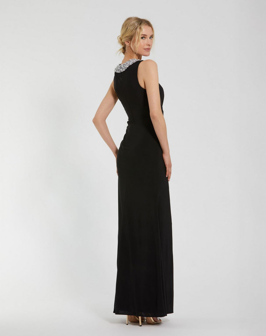 Prom Dresses Long Slit Prom Fitted Formal Dress Black