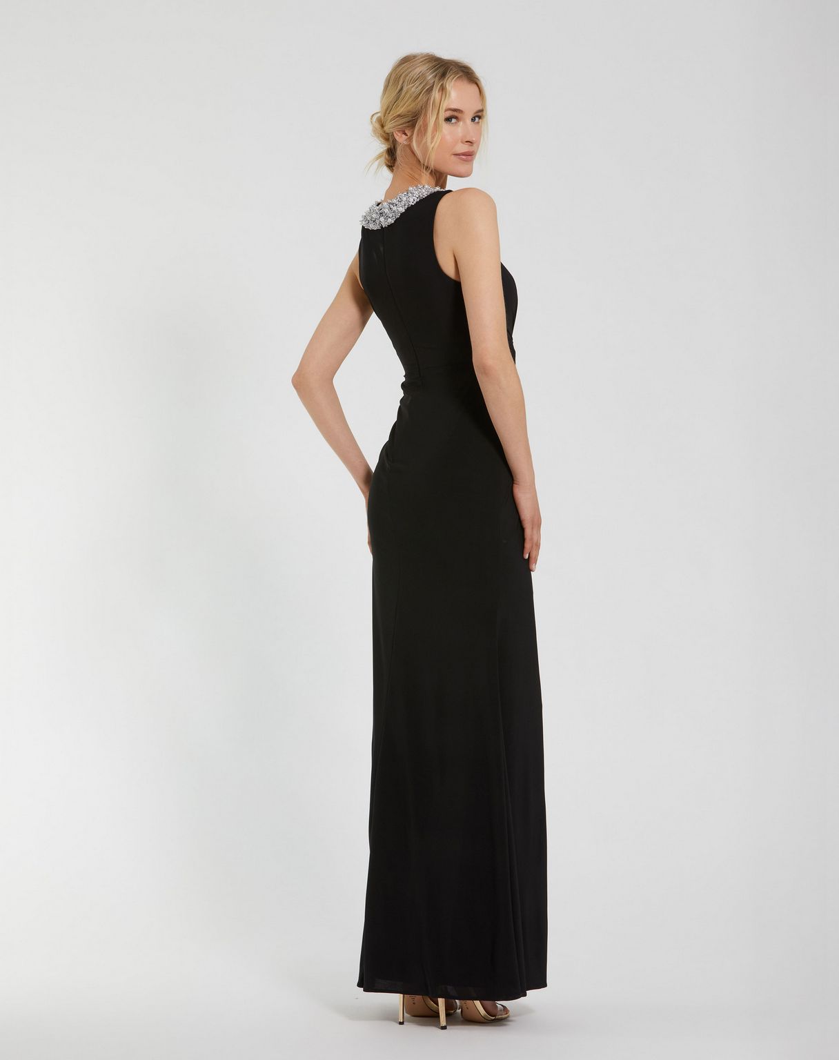 Prom Dresses Long Slit Prom Fitted Formal Dress Black