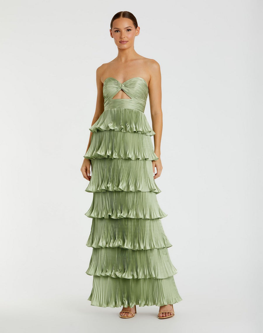 Prom Dresses Long Layered Formal Prom Dress Sage