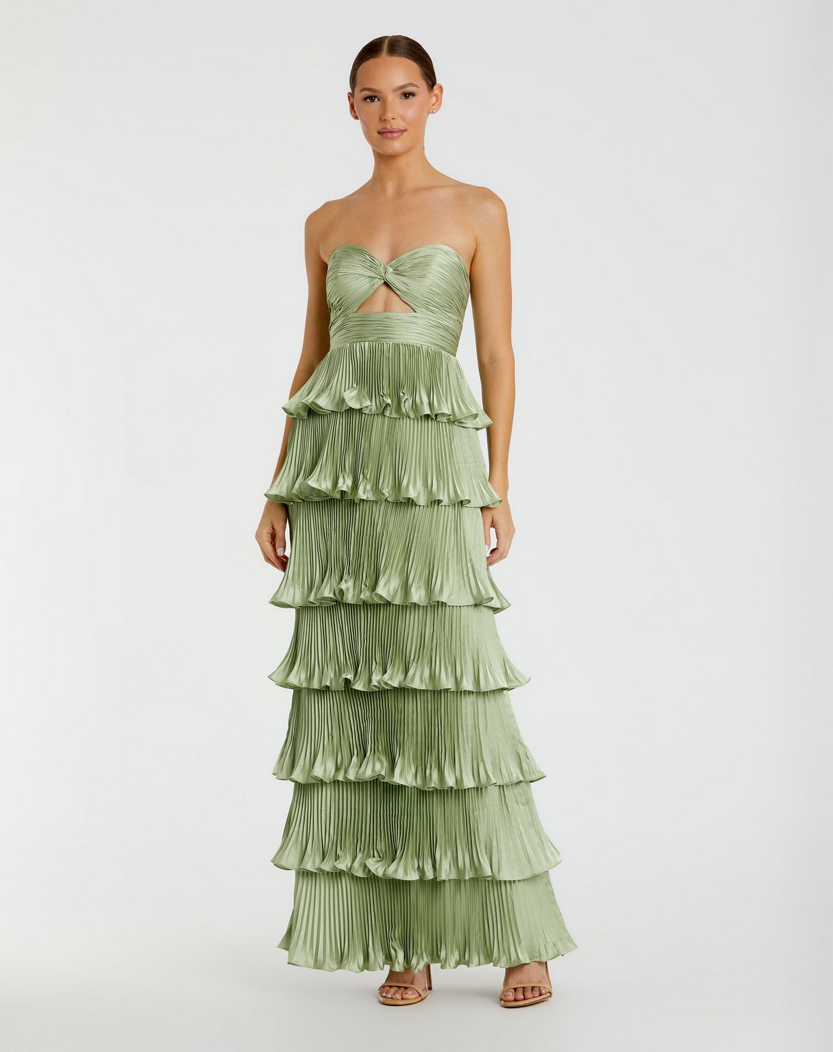 Prom Dresses Long Layered Formal Prom Dress Sage