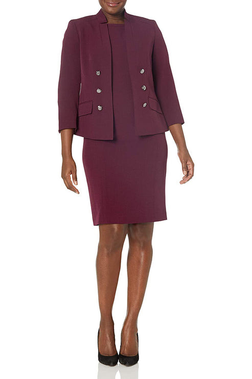 Cocktail Dresses Short Cocktail Mother of the Bride Jacket Dress Bordeaux