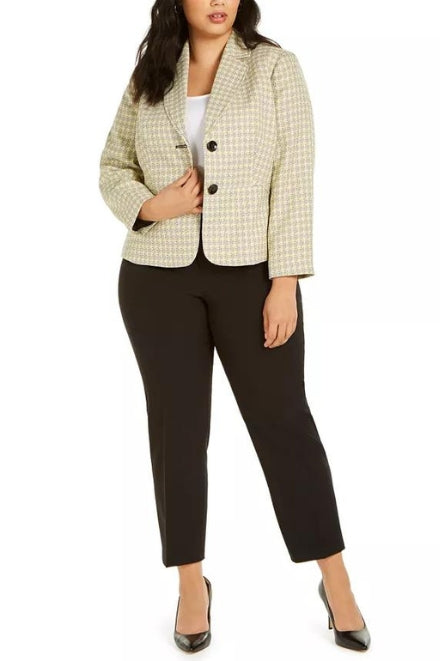 Pant Suit Long Formal Plus Size Jacket Pant Suit Butter Multi
