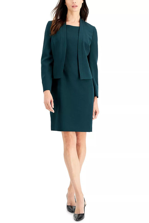 Cocktail Dresses Short Fitted Petite Jacket ockatil Dress Green