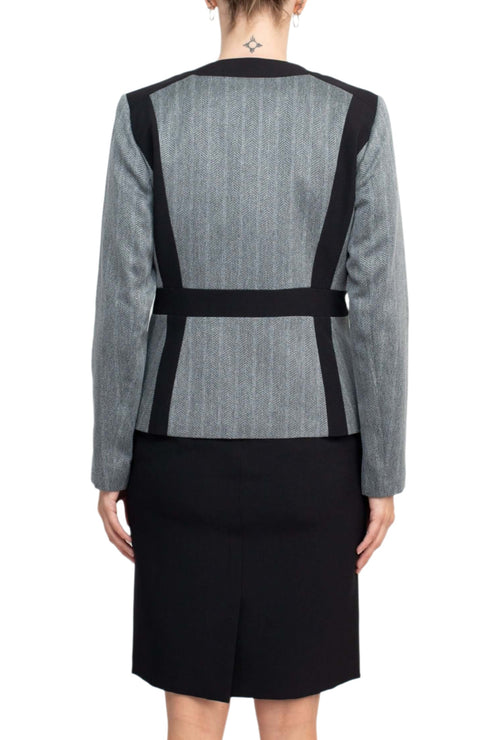 Cocktail Dresses Long Sleeve Jacket Short Cocktail Dress Heather Grey Black