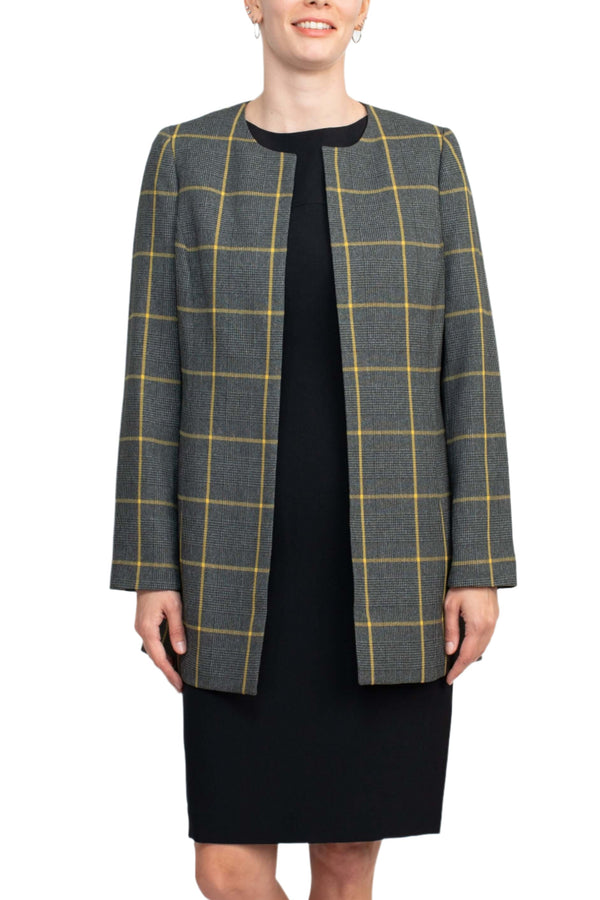 Mother of Bride Dresses Short Cocktail Two Piece Jacket Dress Dijon Combo