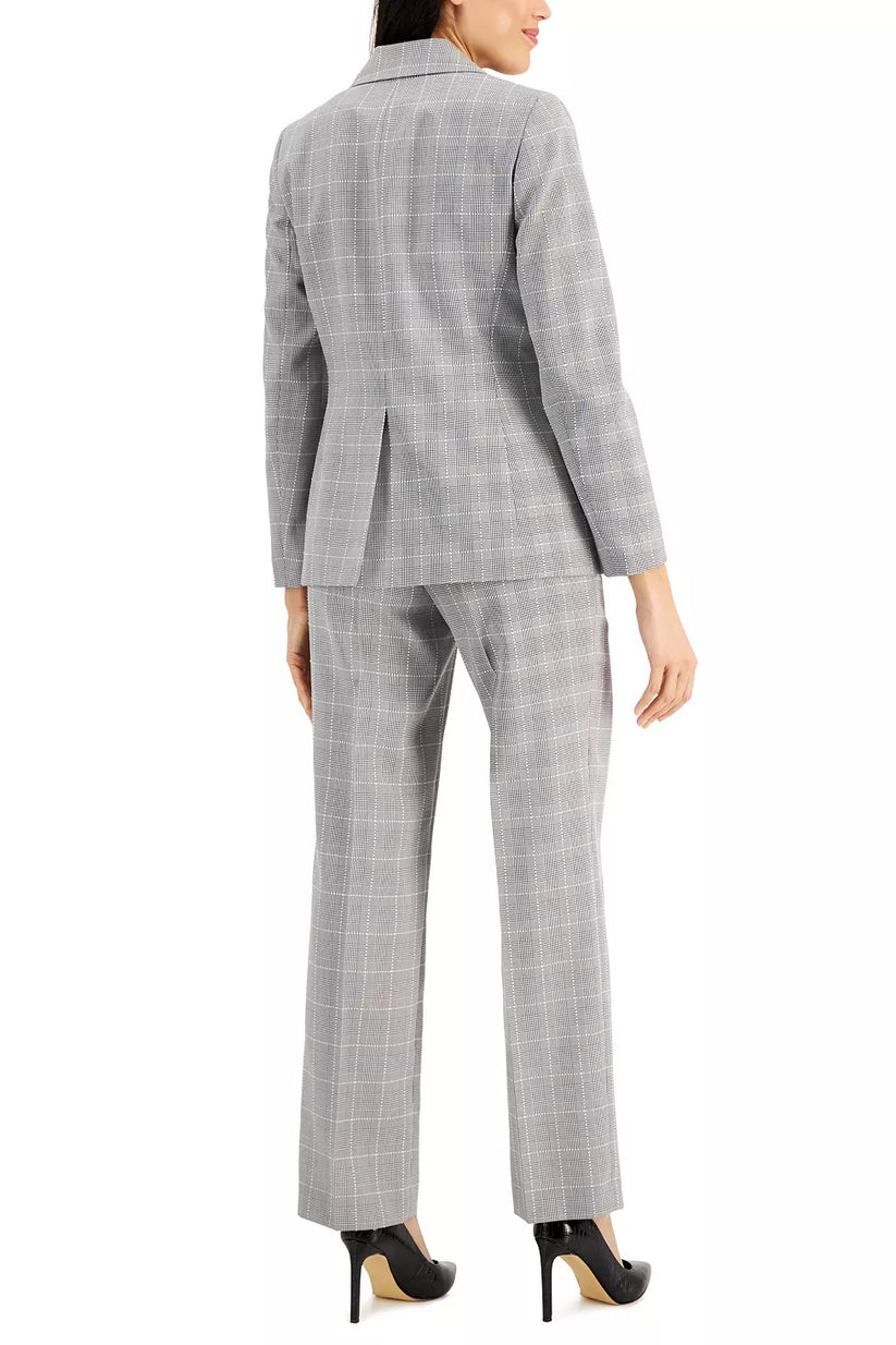 Pant Suit Long Formal Petite Pockte Pant Suit Black White