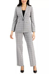 Pant Suit Long Formal Petite Pockte Pant Suit Black White