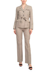 Pant Suit Long Formal Jacket Pantsuit Taupe