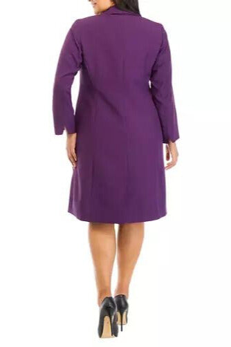 Plus Size Dresses Plus Size Long Sleeve Cocktail Dress Plum