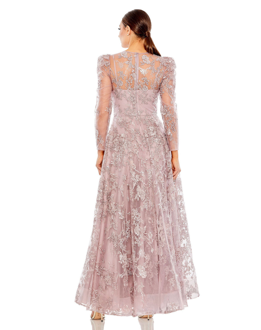 Formal Dresses Long Sleeve A Line Formal Prom Dress Lilac