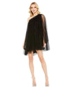 Cocktail Dresses Short High Low Beaded Cocktail Mini Dress Black